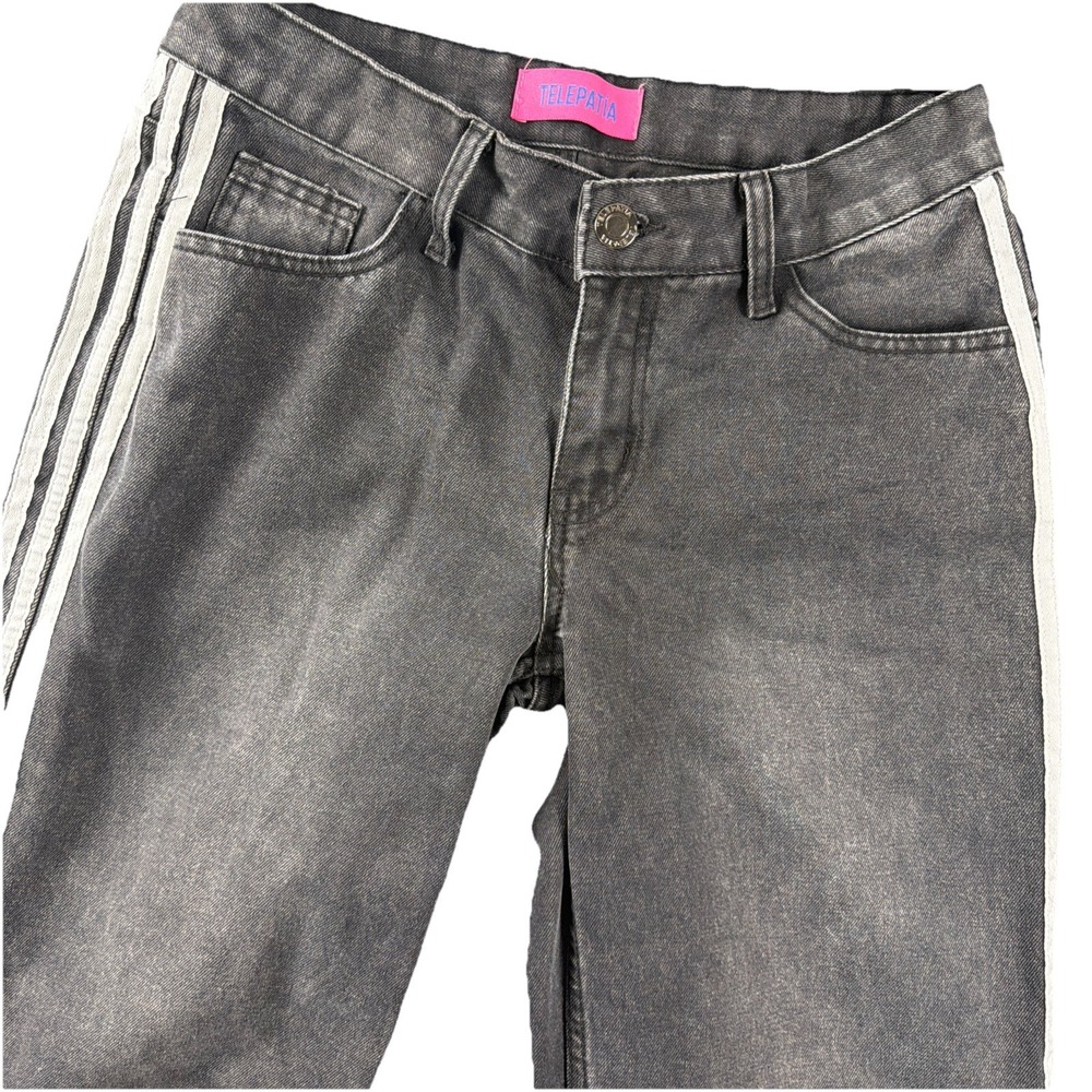 Telepatia Jeans Womens Size‎ 7/28 Dark Wash Wide Leg Bow Tie Baggy